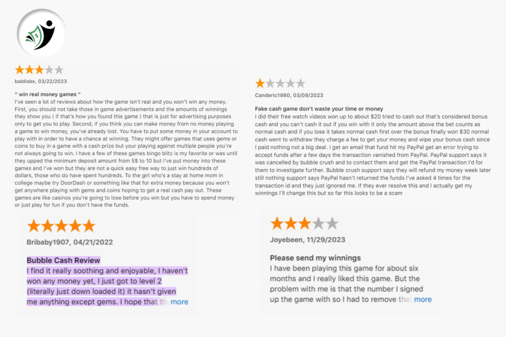 Bubble Cash Negative Feedback